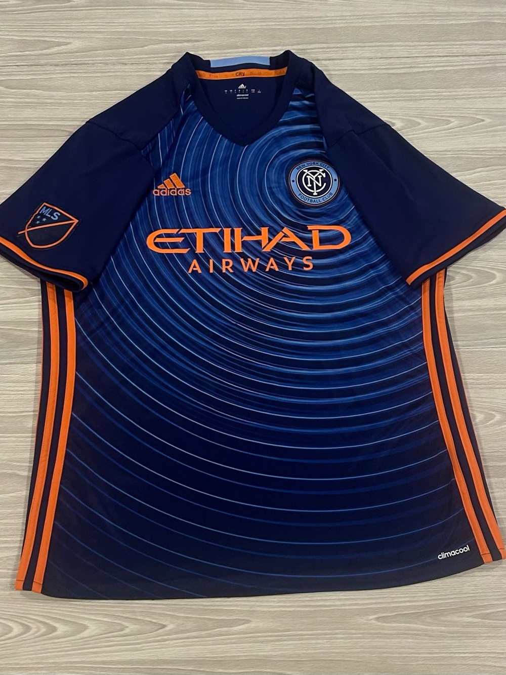 Adidas 2015/16 New York City MLS Away Soccer Jersey Blue Men’s Size Large